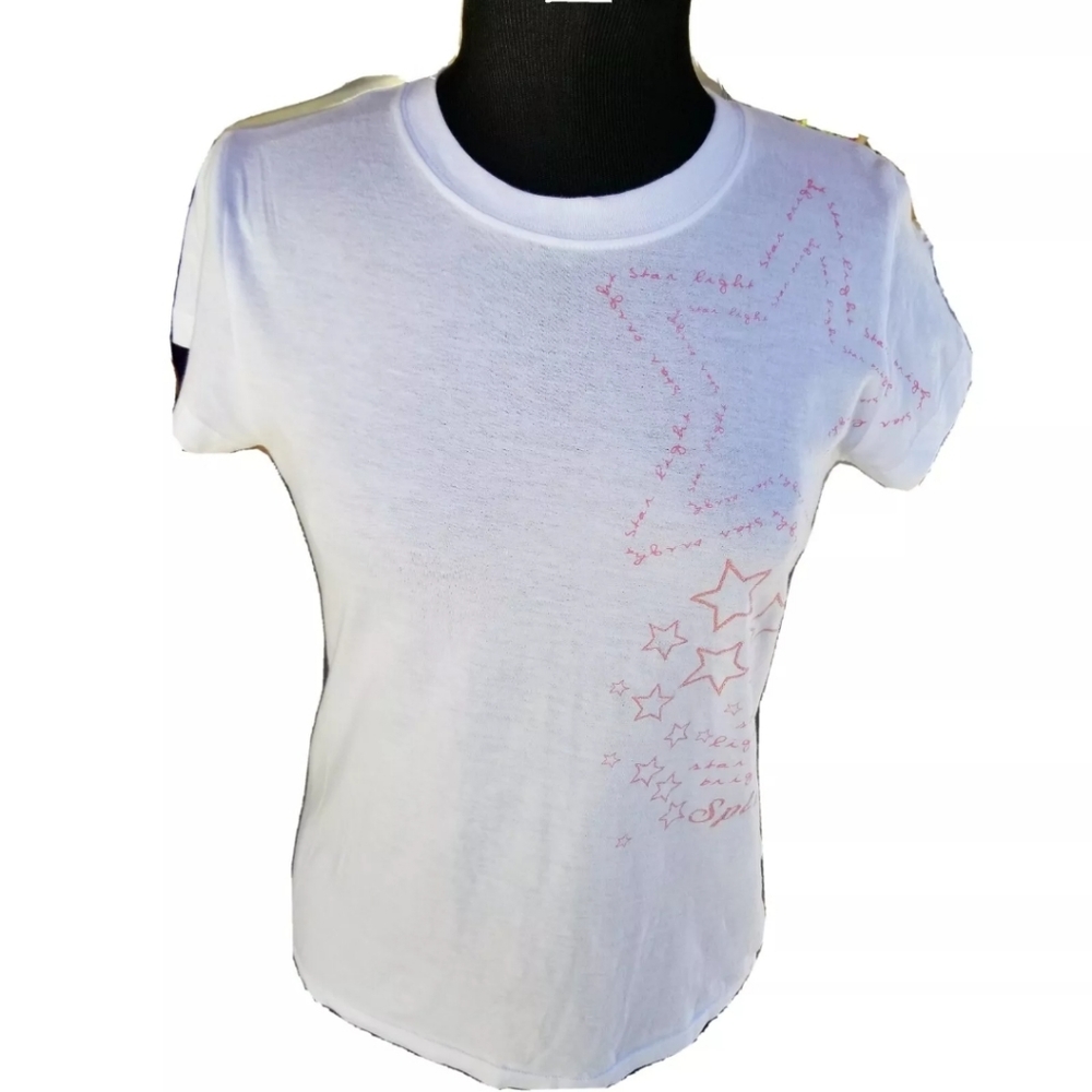 NEW Split Skate Surf Womens T Shirt sz Large Stars